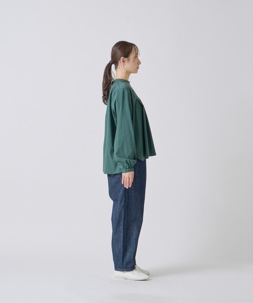 Kelen(ケレン)の「「KELEN / ケレン」タックデザインブラウス(シャツ/ブラウス・レディース・ブラック/グレー/オフホワイト/グリーン・S/M)」の18枚目の写真