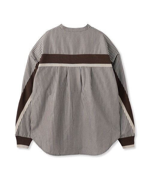 VICKY（ビッキー）の「バックヨークラインバンドカラーブラウス≪手洗い可能≫（シャツ/ブラウス・レディース・ホワイト系その他/ライトグレー/オフホワイト/ブラウン系その他・M）」の6枚目の写真