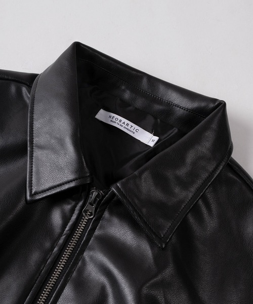 SlashDate(スラッシュデイト)の「【83】フェイクレザー ジップ ブルゾン(ブルゾン・メンズ・チャコールグレー/ブラック/ブラウン・M/L/XL)」の5枚目の写真