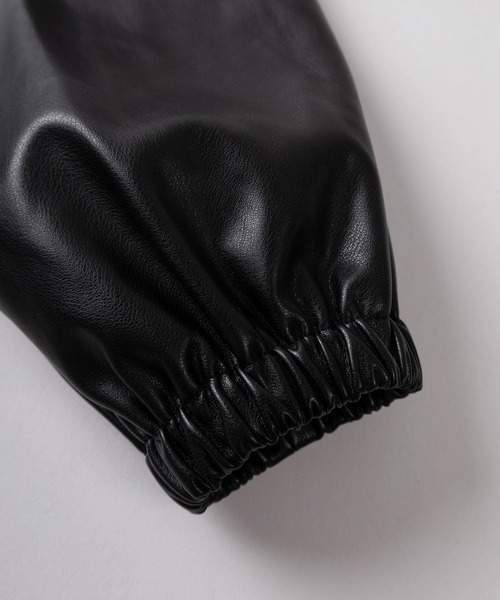 SlashDate(スラッシュデイト)の「【83】フェイクレザー ジップ ブルゾン(ブルゾン・メンズ・チャコールグレー/ブラック/ブラウン・M/L/XL)」の8枚目の写真