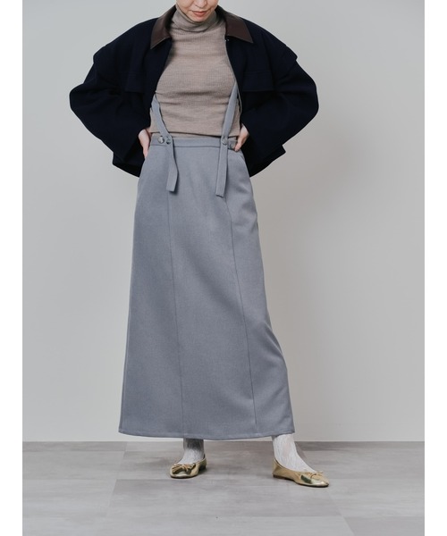 TEVALT（ヴァレット）の「サスペンダー付ソフトAラインスカート（スカート・レディース・ライトベージュ/ブラック/グレー・38）」の16枚目の写真