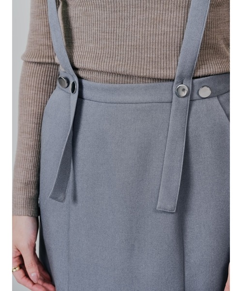 TEVALT（ヴァレット）の「サスペンダー付ソフトAラインスカート（スカート・レディース・ライトベージュ/ブラック/グレー・38）」の19枚目の写真