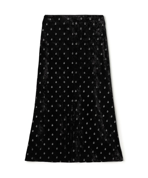 ほぼ新品‼︎SOULEIADOベロアエンブロイダリー ナロースカート34サイズ ベロアエンブロイダリー ナロースカート（スカート）｜SOULEIADO