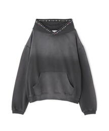 WHITELAND | WHITELAND/ホワイトランド/STUDS DAMAGE HOODIE(パーカー)