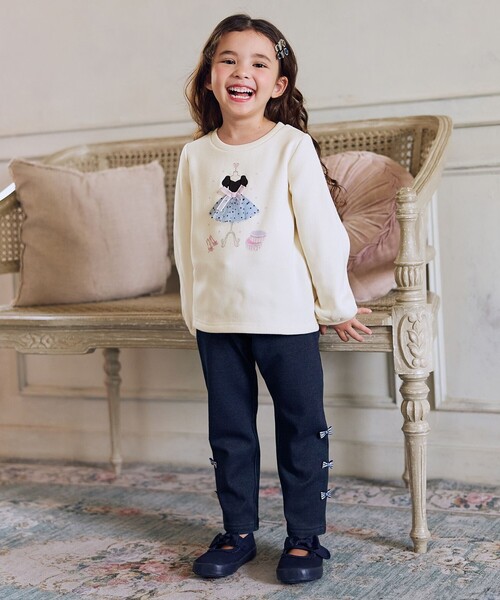 ANY（エニィ）の「7days 裏シャギーガーリーパンツ（その他パンツ・キッズ・ライトグリーン系/ネイビー系7/ライラック系/ブラック系・100/120/90/110/130）」の6枚目の写真