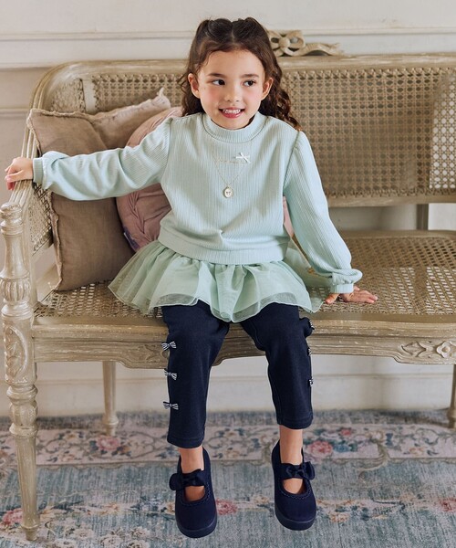 ANY（エニィ）の「7days 裏シャギーガーリーパンツ（その他パンツ・キッズ・ライトグリーン系/ネイビー系7/ライラック系/ブラック系・100/120/90/110/130）」の9枚目の写真