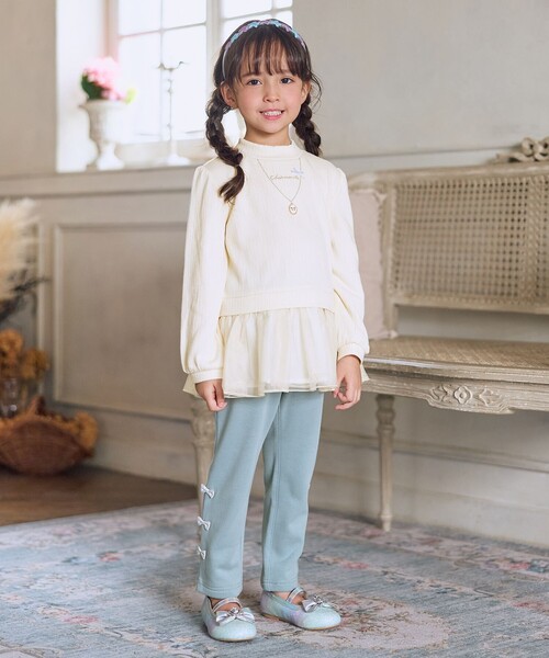 ANY（エニィ）の「7days 裏シャギーガーリーパンツ（その他パンツ・キッズ・ライトグリーン系/ネイビー系7/ライラック系/ブラック系・100/120/90/110/130）」の15枚目の写真