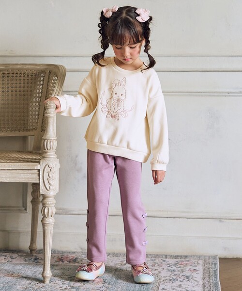 ANY（エニィ）の「7days 裏シャギーガーリーパンツ（その他パンツ・キッズ・ライトグリーン系/ネイビー系7/ライラック系/ブラック系・100/120/90/110/130）」の16枚目の写真