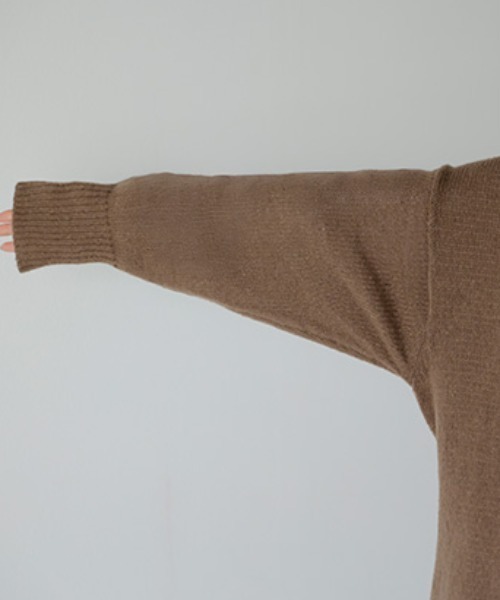 HUG.U(ハグユー)の「ウールタッチロングカーディガン(カーディガン/ボレロ・レディース・ダークブラウン/ブラック/ダークグレー・FREE)」の19枚目の写真