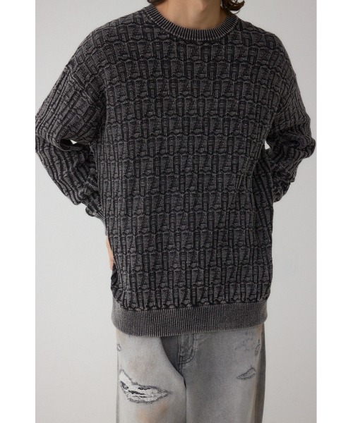 ヴィンテージライクジャガードニット（ニット/セーター）｜AZUL BY