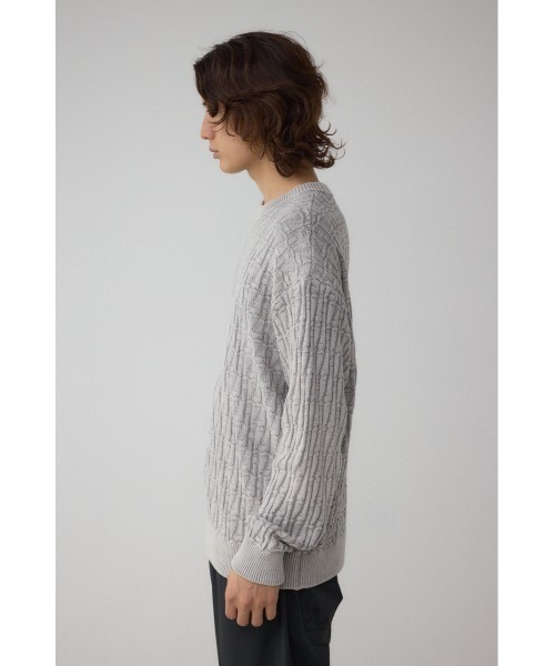 AZUL by moussy(アズールバイマウジー)の「ヴィンテージライクジャガードニット(ニット/セーター・メンズ・グレー/ライトブラック/ブラウン・MEDIUM/LARGE)」の18枚目の写真