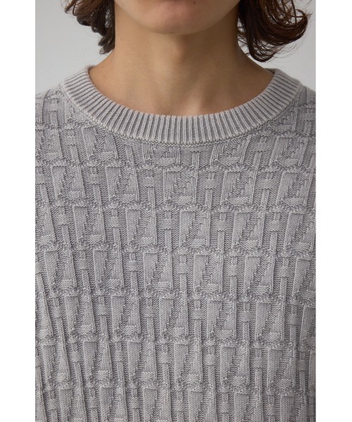 AZUL by moussy(アズールバイマウジー)の「ヴィンテージライクジャガードニット(ニット/セーター・メンズ・グレー/ライトブラック/ブラウン・MEDIUM/LARGE)」の20枚目の写真