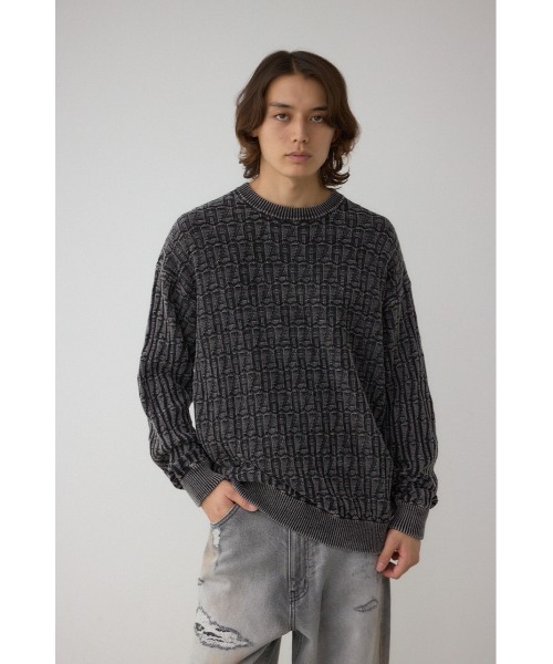 ヴィンテージライクジャガードニット（ニット/セーター）｜AZUL BY