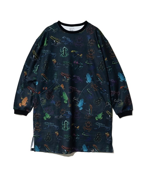 go slow caravan（ゴースローキャラバン）の「寝るまで気持ちいい総柄スムースワンピース（ワンピース・レディース・ブルー系その他/ダークパープル・FREE）」の10枚目の写真