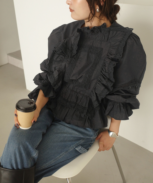 crinkle crinkle crinkle pillow case blouse CC-4027（シャツ