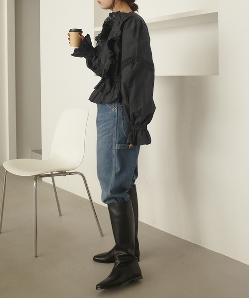 crinkle crinkle crinkle（クリンクルクリンクルクリンクル）の「crinkle crinkle crinkle pillow case blouse CC-4027（シャツ/ブラウス・レディース・ホワイト/ブラック・FREE）」の5枚目の写真