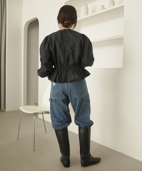 crinkle crinkle crinkle（クリンクルクリンクルクリンクル）の「crinkle crinkle crinkle pillow case blouse CC-4027（シャツ/ブラウス・レディース・ホワイト/ブラック・FREE）」の7枚目の写真