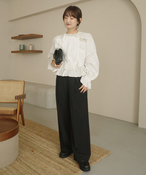 crinkle crinkle crinkle（クリンクルクリンクルクリンクル）の「crinkle crinkle crinkle pillow case blouse CC-4027（シャツ/ブラウス・レディース・ホワイト/ブラック・FREE）」の18枚目の写真