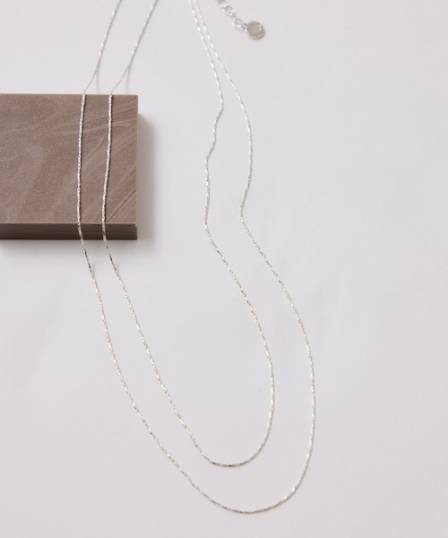 VIS（ビス）の「レイヤードナローチェーンネックレス（ネックレス・レディース・シルバー/ゴールド・FREE）」の3枚目の写真