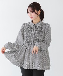 ダブルスカラップケープトップス（シャツ/ブラウス）｜Fit more