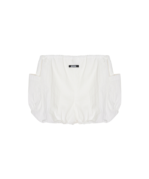 NICK&NICOLE(ニックアンドニコール)の「MINIMAL LABEL CARGO SHORT PANTS_IVORY(その他パンツ・レディース・その他・FREE)」の7枚目の写真