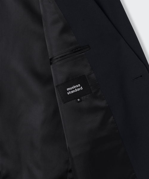 MUSINSA STANDARD（ムシンサスタンダード）の「リラックスベーシックブレザー[ブラック]（テーラードジャケット・メンズ・その他・LARGE/X-LARGE/XX-LARGE/MEDIUM）」の12枚目の写真