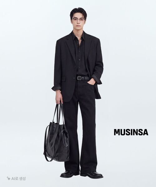 MUSINSA STANDARD（ムシンサスタンダード）の「リラックスベーシックブレザー[ブラック]（テーラードジャケット・メンズ・その他・LARGE/X-LARGE/XX-LARGE/MEDIUM）」の13枚目の写真
