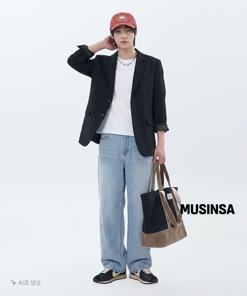 MUSINSA STANDARD（ムシンサスタンダード）の「リラックスベーシックブレザー[ブラック]（テーラードジャケット・メンズ・その他・LARGE/X-LARGE/XX-LARGE/MEDIUM）」の17枚目の写真