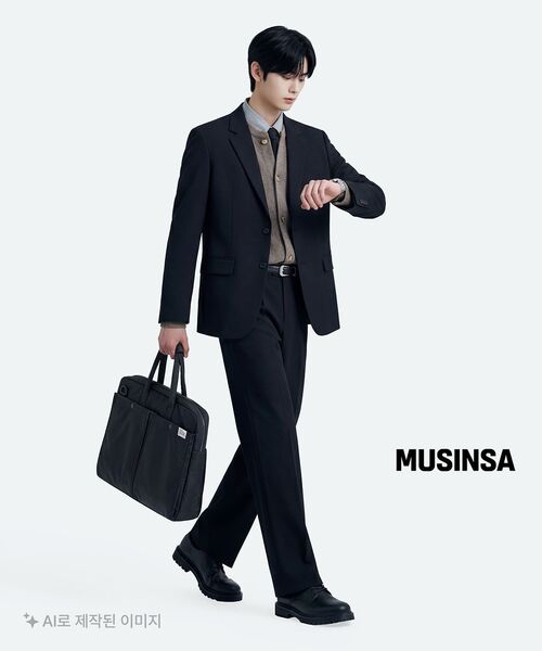 MUSINSA STANDARD（ムシンサスタンダード）の「リラックスベーシックブレザー[ブラック]（テーラードジャケット・メンズ・その他・LARGE/X-LARGE/XX-LARGE/MEDIUM）」の22枚目の写真