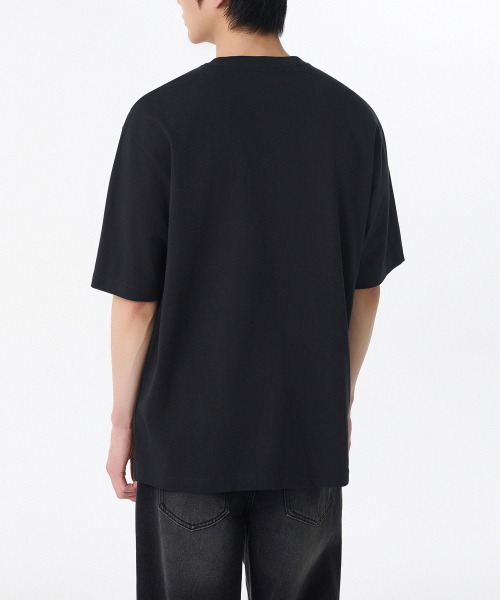 MUSINSA STANDARD（ムシンサスタンダード）の「リラックスドジッパーポケットTシャツ[ブラック]（Tシャツ/カットソー・メンズ・その他・SMALL/MEDIUM/LARGE/X-LARGE/XX-LARGE/XXX-LARGE）」の2枚目の写真