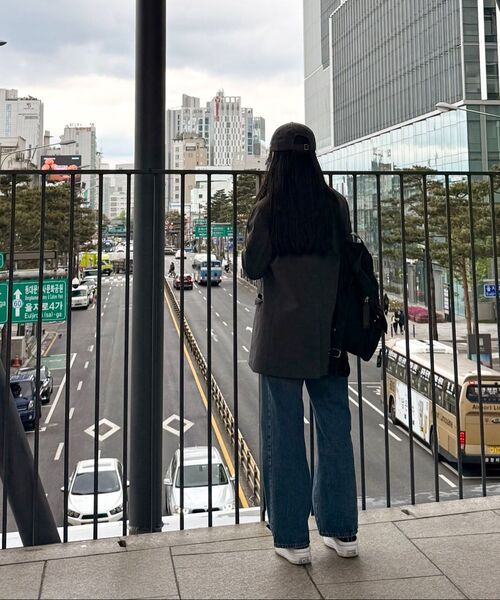 MUSINSA STANDARD WOMAN（ムシンサスタンダードウーマン）の「レディース特大ブレザー[ミディアムグレー]（テーラードジャケット・レディース・その他・SMALL/MEDIUM/LARGE/X-LARGE/X-SMALL）」の4枚目の写真