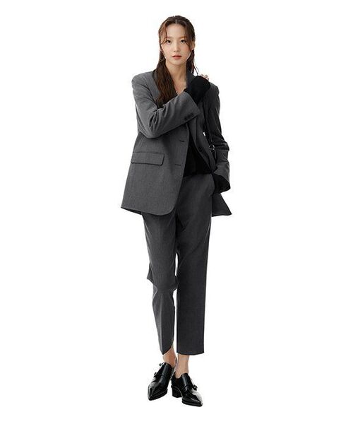 MUSINSA STANDARD WOMAN（ムシンサスタンダードウーマン）の「レディース特大ブレザー[ミディアムグレー]（テーラードジャケット・レディース・その他・SMALL/MEDIUM/LARGE/X-LARGE/X-SMALL）」の22枚目の写真