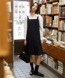 PLEATED LONG DRESS BLACK