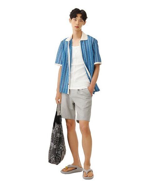 MUSINSA STANDARD（ムシンサスタンダード）の「コットンリネンイージーショーツ[ライトグレー]（その他パンツ・メンズ・その他・26/28）」の4枚目の写真