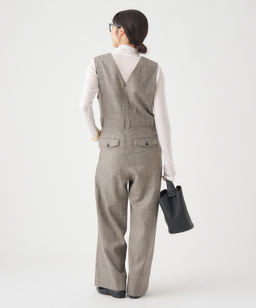 IENA（イエナ）の「ソフトチェック サロペット（サロペット/オーバーオール・レディース・ブラウン・36/38）」の11枚目の写真