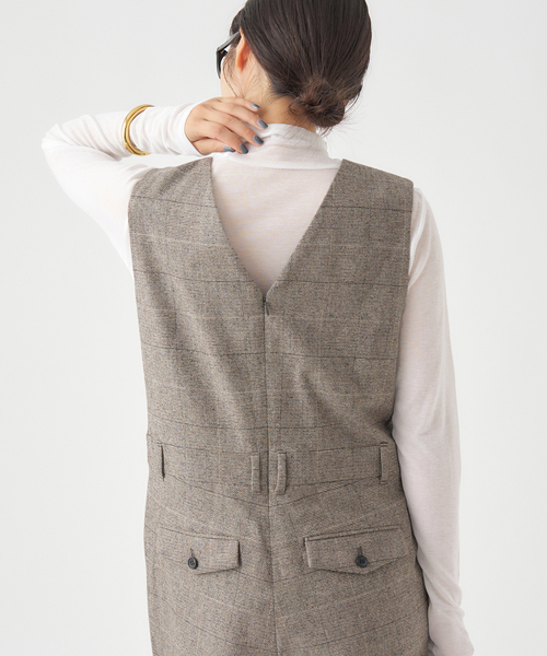 IENA（イエナ）の「ソフトチェック サロペット（サロペット/オーバーオール・レディース・ブラウン・36/38）」の14枚目の写真