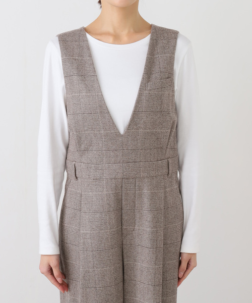 IENA（イエナ）の「ソフトチェック サロペット（サロペット/オーバーオール・レディース・ブラウン・36/38）」の19枚目の写真