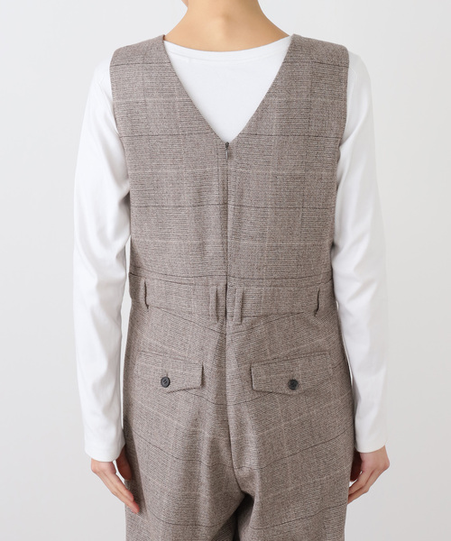 IENA（イエナ）の「ソフトチェック サロペット（サロペット/オーバーオール・レディース・ブラウン・36/38）」の20枚目の写真