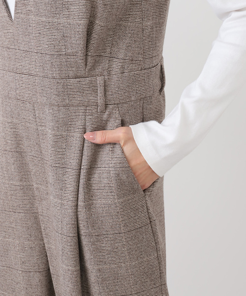 IENA（イエナ）の「ソフトチェック サロペット（サロペット/オーバーオール・レディース・ブラウン・36/38）」の21枚目の写真