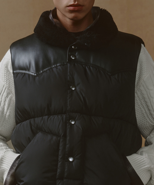 MUSINSA STANDARD（ムシンサスタンダード）の「ウェスタンダウンベスト[ブラック]（ダウンベスト・メンズ・その他・SMALL/MEDIUM/LARGE/X-LARGE/XX-LARGE）」の6枚目の写真