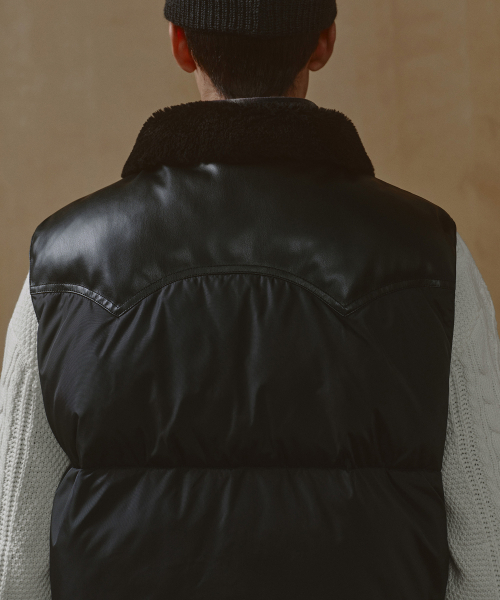 MUSINSA STANDARD（ムシンサスタンダード）の「ウェスタンダウンベスト[ブラック]（ダウンベスト・メンズ・その他・SMALL/MEDIUM/LARGE/X-LARGE/XX-LARGE）」の7枚目の写真