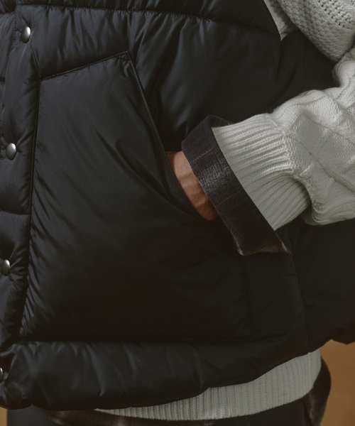 MUSINSA STANDARD（ムシンサスタンダード）の「ウェスタンダウンベスト[ブラック]（ダウンベスト・メンズ・その他・SMALL/MEDIUM/LARGE/X-LARGE/XX-LARGE）」の9枚目の写真