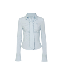 PAIN OR PLEASURE（ペインオアプレジャー）の「VIVIAN SCARF SHIRT blue（シャツ/ブラウス）」