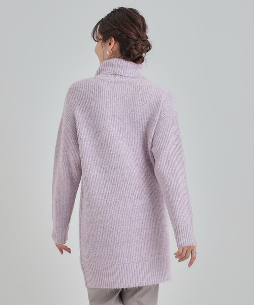 SHOO・LA・RUE（シューラルー）の「【洗濯機可/S-LL/体型カバー】女性らしい美シルエット チュニックニットワンピース（ニット/セーター・レディース・ダークグレー/ベージュ/ライトパープル/ブルー系その他・01/02/03/04）」の10枚目の写真