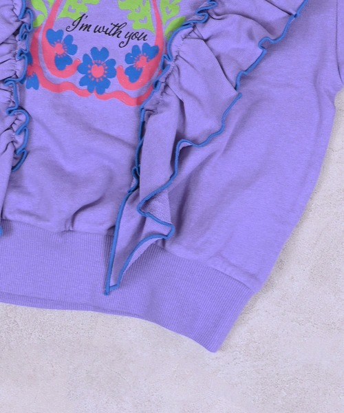 Life Support Products（ライフサポートプロダクツ）の「ウラケボリュームフリルスウット（スウェット・キッズ・オフホワイト/チャコール/ラベンダー/ブルー・150/140/130/120/110/100/95/90/80）」の15枚目の写真