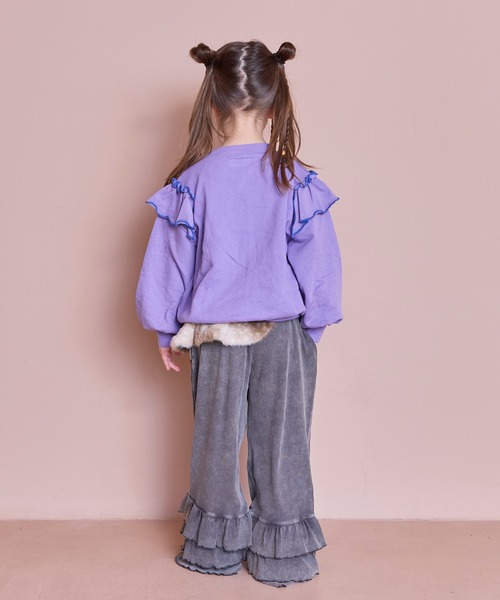 Life Support Products（ライフサポートプロダクツ）の「ウラケボリュームフリルスウット（スウェット・キッズ・オフホワイト/チャコール/ラベンダー/ブルー・150/140/130/120/110/100/95/90/80）」の9枚目の写真