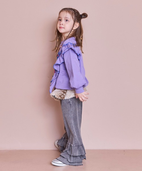 Life Support Products（ライフサポートプロダクツ）の「ウラケボリュームフリルスウット（スウェット・キッズ・オフホワイト/チャコール/ラベンダー/ブルー・150/140/130/120/110/100/95/90/80）」の8枚目の写真