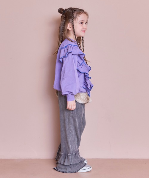 Life Support Products（ライフサポートプロダクツ）の「ウラケボリュームフリルスウット（スウェット・キッズ・オフホワイト/チャコール/ラベンダー/ブルー・150/140/130/120/110/100/95/90/80）」の7枚目の写真