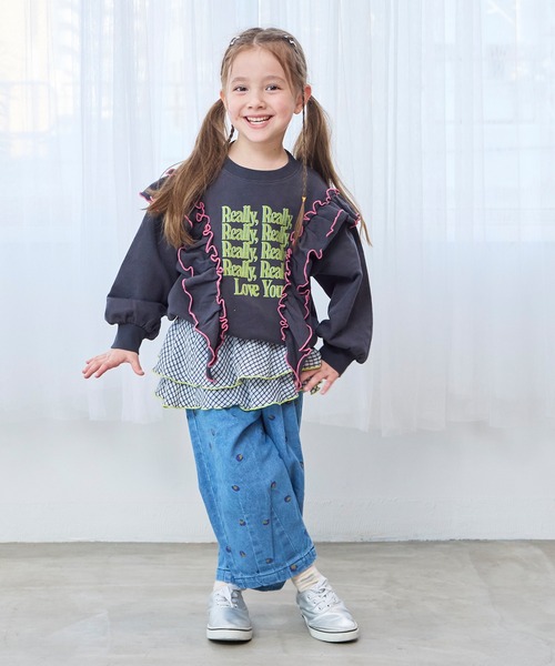 Life Support Products（ライフサポートプロダクツ）の「ウラケボリュームフリルスウット（スウェット・キッズ・オフホワイト/チャコール/ラベンダー/ブルー・150/140/130/120/110/100/95/90/80）」の11枚目の写真