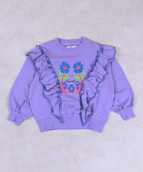 Life Support Products（ライフサポートプロダクツ）の「ウラケボリュームフリルスウット（スウェット・キッズ・オフホワイト/チャコール/ラベンダー/ブルー・150/140/130/120/110/100/95/90/80）」の19枚目の写真